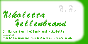 nikoletta hellenbrand business card